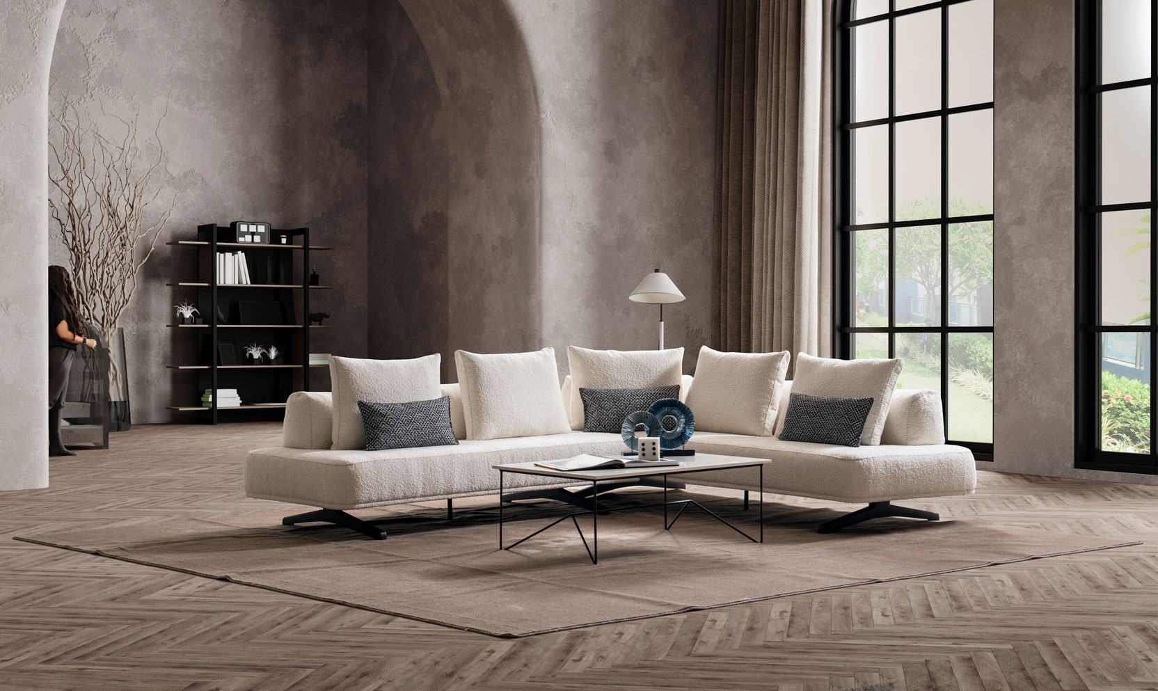 Port Corner-Έ&pi;&iota;&pi;&lambda;&alpha; Lazy Sofa