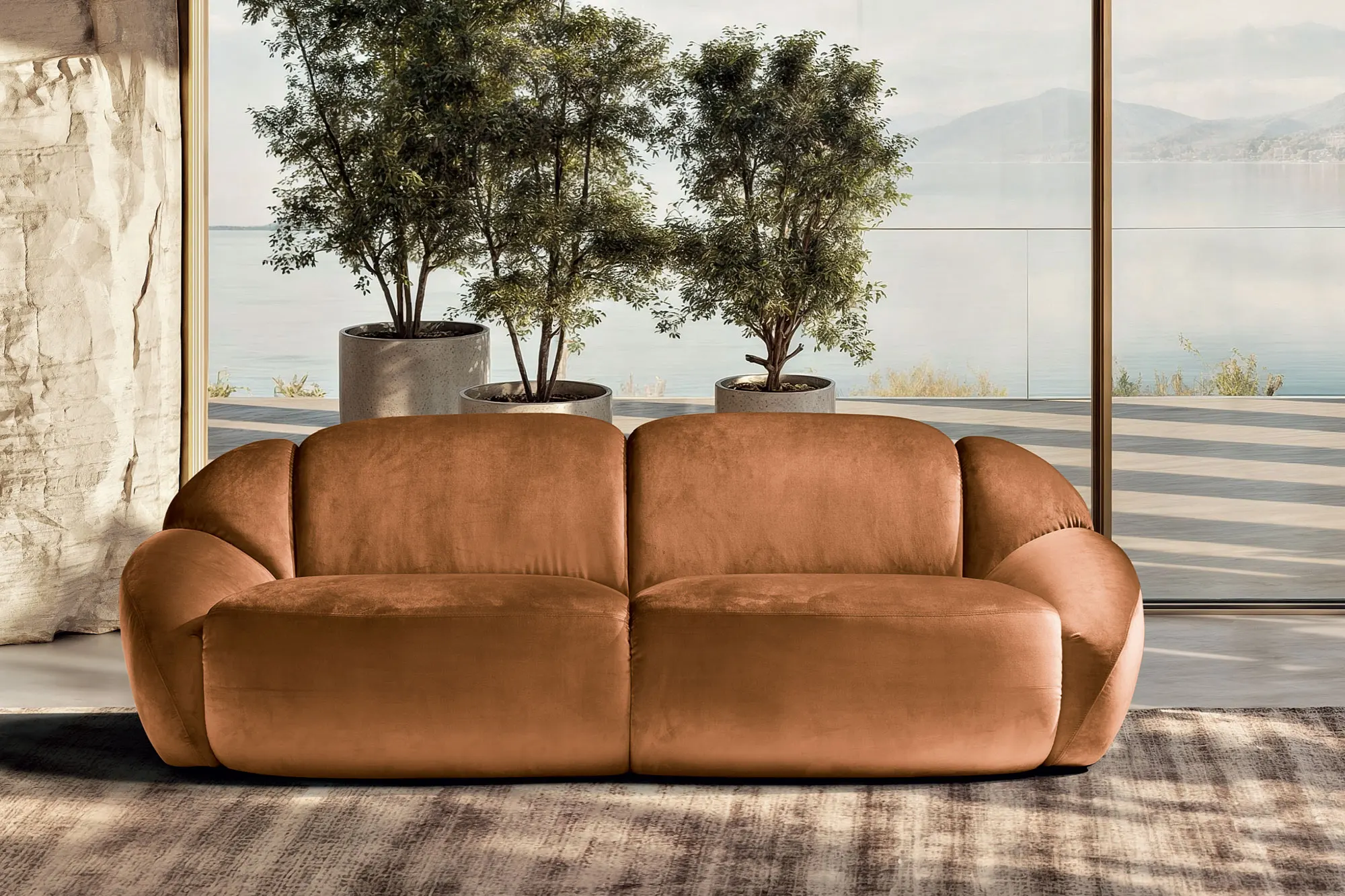 Panuma Brown-Έπιπλα Lazy Sofa