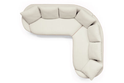 Sipario Medium Corner White-Έπιπλα Lazy Sofa